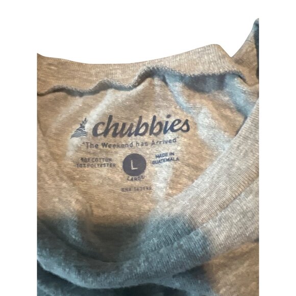 Chubbies Austin Texas Graphic T-Shirt Gray Short Sleeve‎ Mens L Cotton/Polyester - Picture 5 of 6